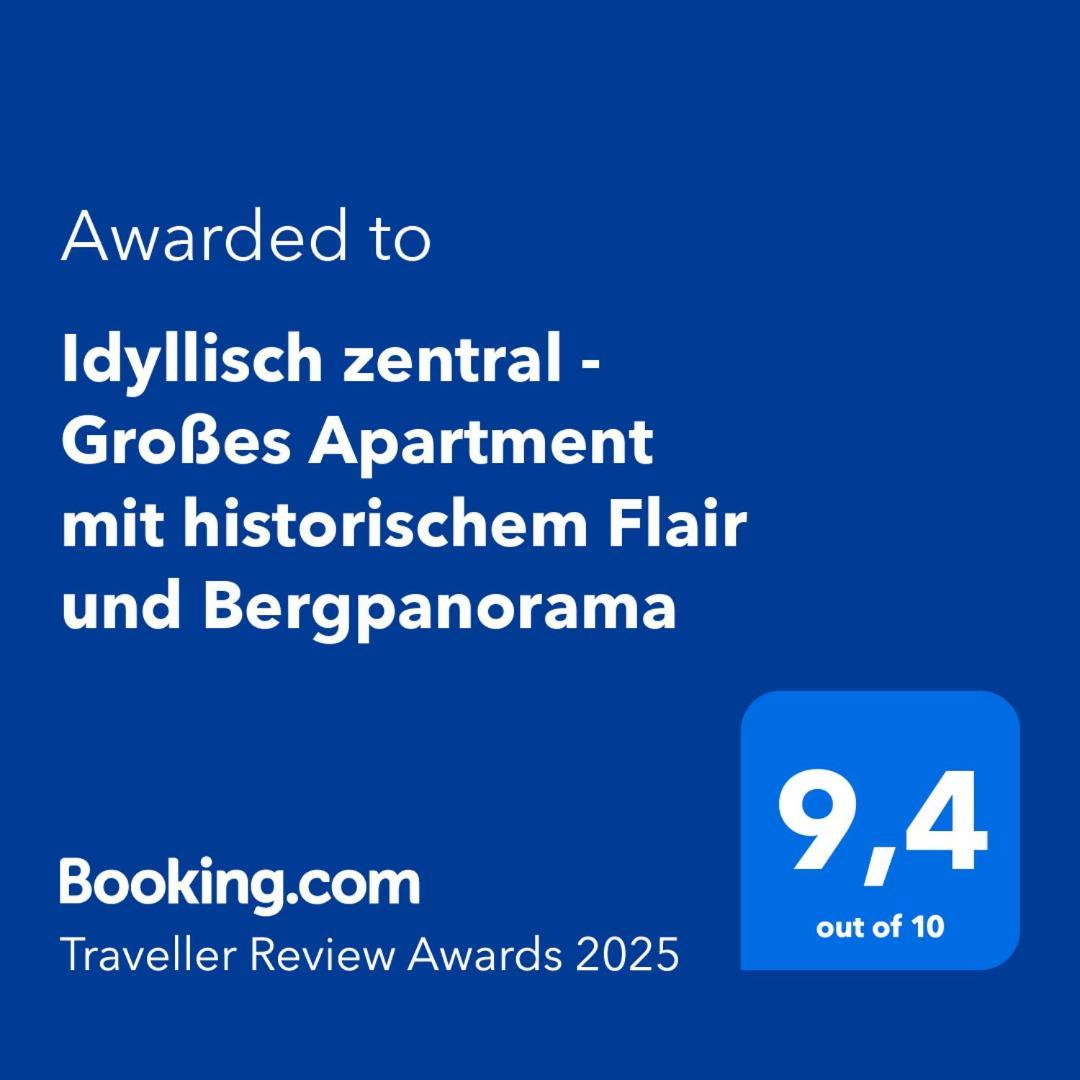 Idyllisch Zentral - Grosses Apartment Mit Historischem Flair Und Bergpanorama Lobau Bagian luar foto